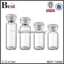 2ml 3ml 4ml 5ml 10ml medicine sterile vial clear tube glass vial supplier with stopper filp off cap